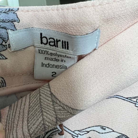 Bar III pink and blue printed pants. Size 2 - Picture 4 of 4